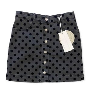 Stella McCartney Flock Dot Denim Skirt NWT